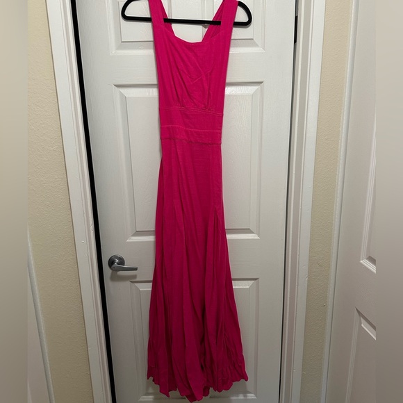 NWT Aureta Elke Maxi Dress In Fuchsia - Picture 4 of 6